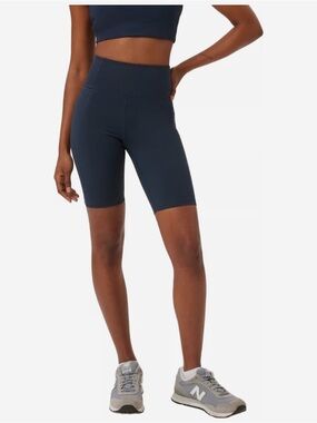 girlfriend collective Navy High-Rise Bike Shorts
